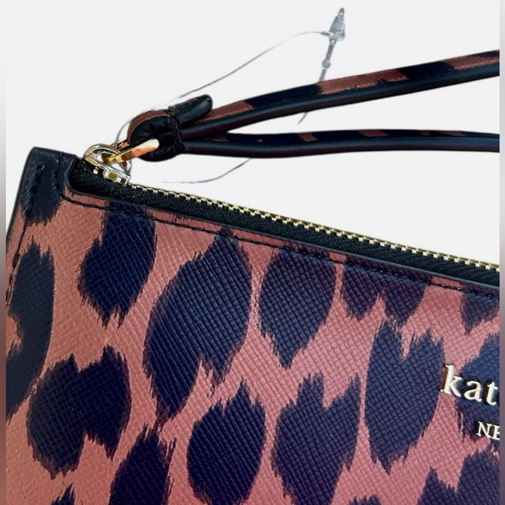 kate spade Leopard Print Wristlet - Brown/Black - Picture 8 of 11